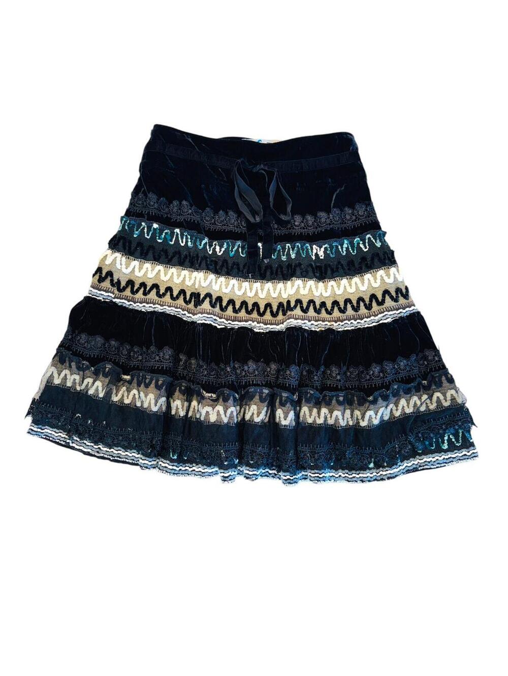 ANS vintage black fairy midi skirt